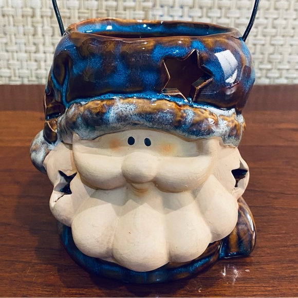 🎄Rustic Santa Ceramic Christmas Votive Candle Holder International Bazaar - Picture 2 of 8